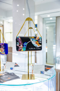 TT-MELLISUGA Hand-Beaded Envelope Clutch-Black -style2