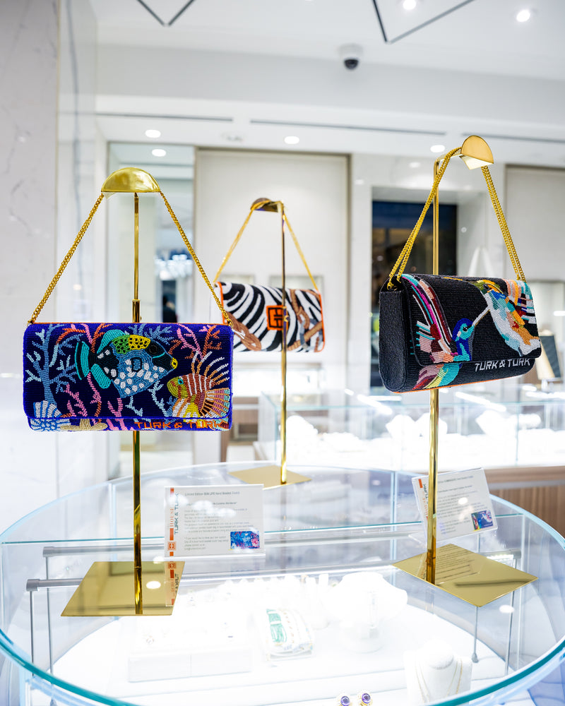 TT-SEA LIFE Hand-Beaded Envelope Clutch-style2