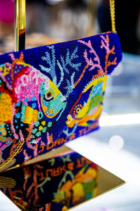 TT-SEA LIFE Hand-Beaded Envelope Clutch-style1