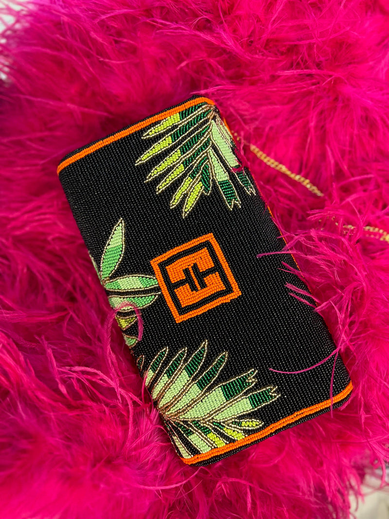 TT-FLAMINGO Hand Beaded Clutch-style2