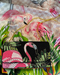 TT-FLAMINGO Hand Beaded Clutch-style2