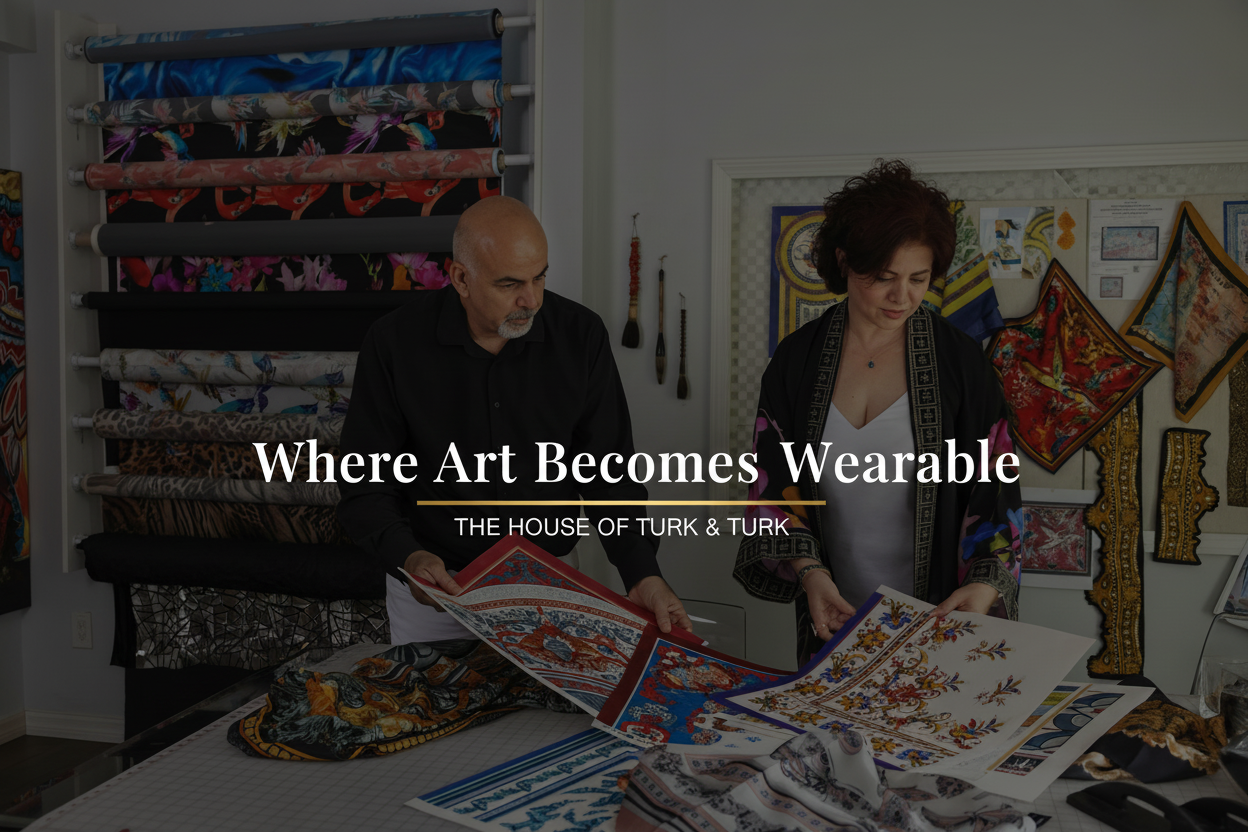 Luxury Hand-Painted Silk Scarves & Kimonos | Turk & Turk – TURK & TURK