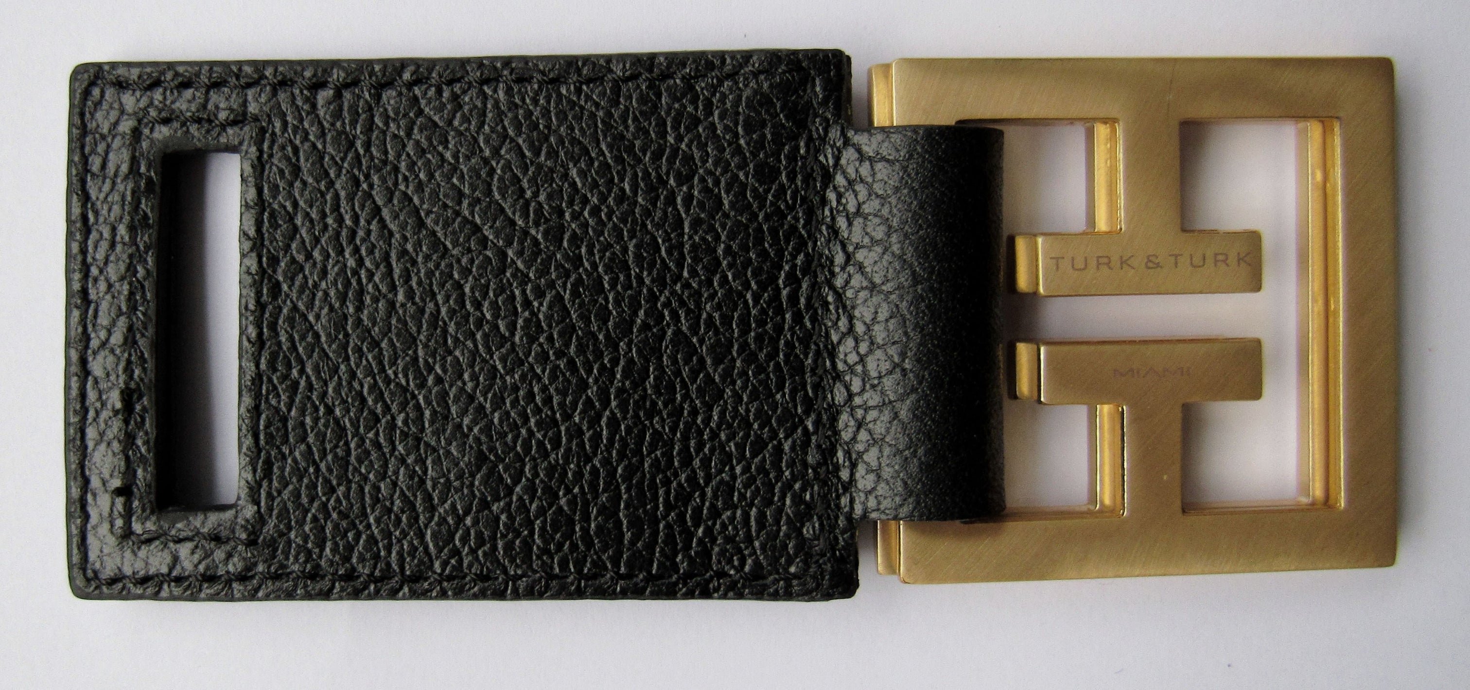 Twilly Leather Buckle | TURK & TURK® Luxury Accessories display picture 2